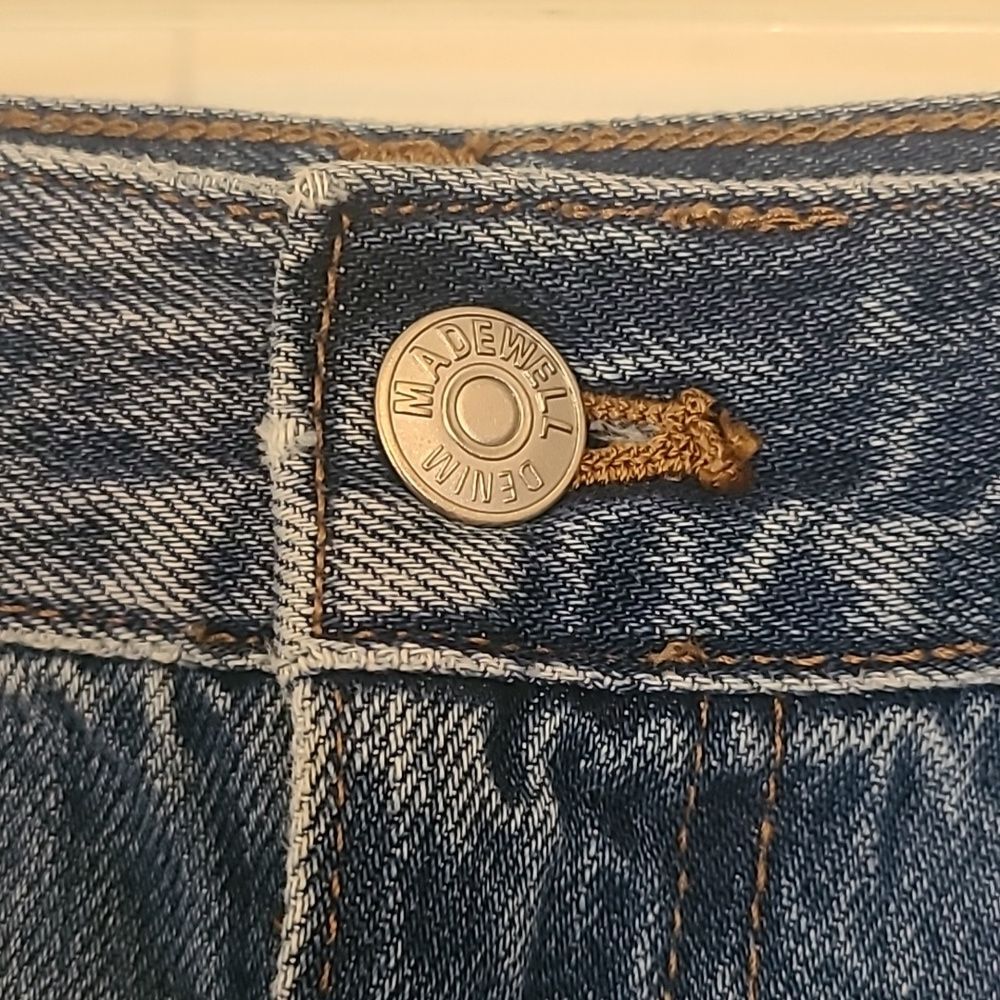 Madewell Denim Mid-Rise Maxi Skirt in Pratt Wash Retro 90's Inspired Size 32 - Picture 6 of 16